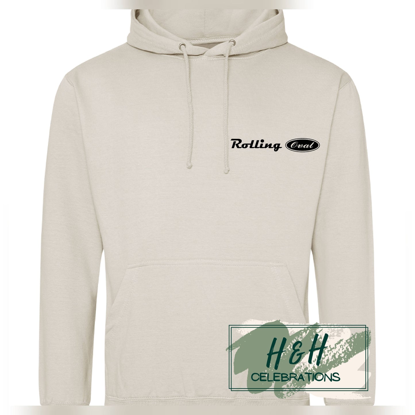 Rolling Oval Hoodie For Adults - Natural Stone