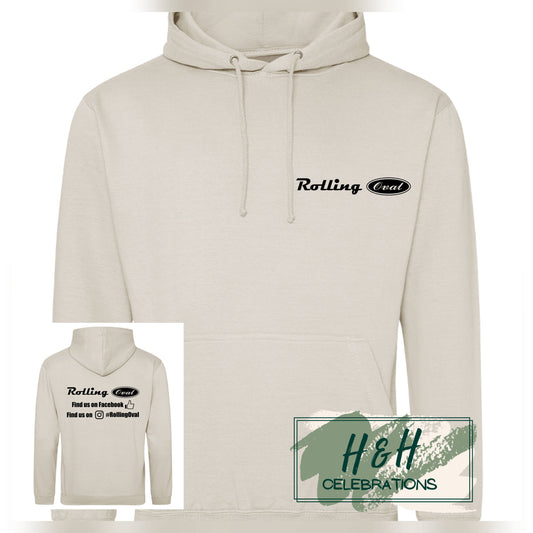 Rolling Oval Hoodie For Adults - Natural Stone