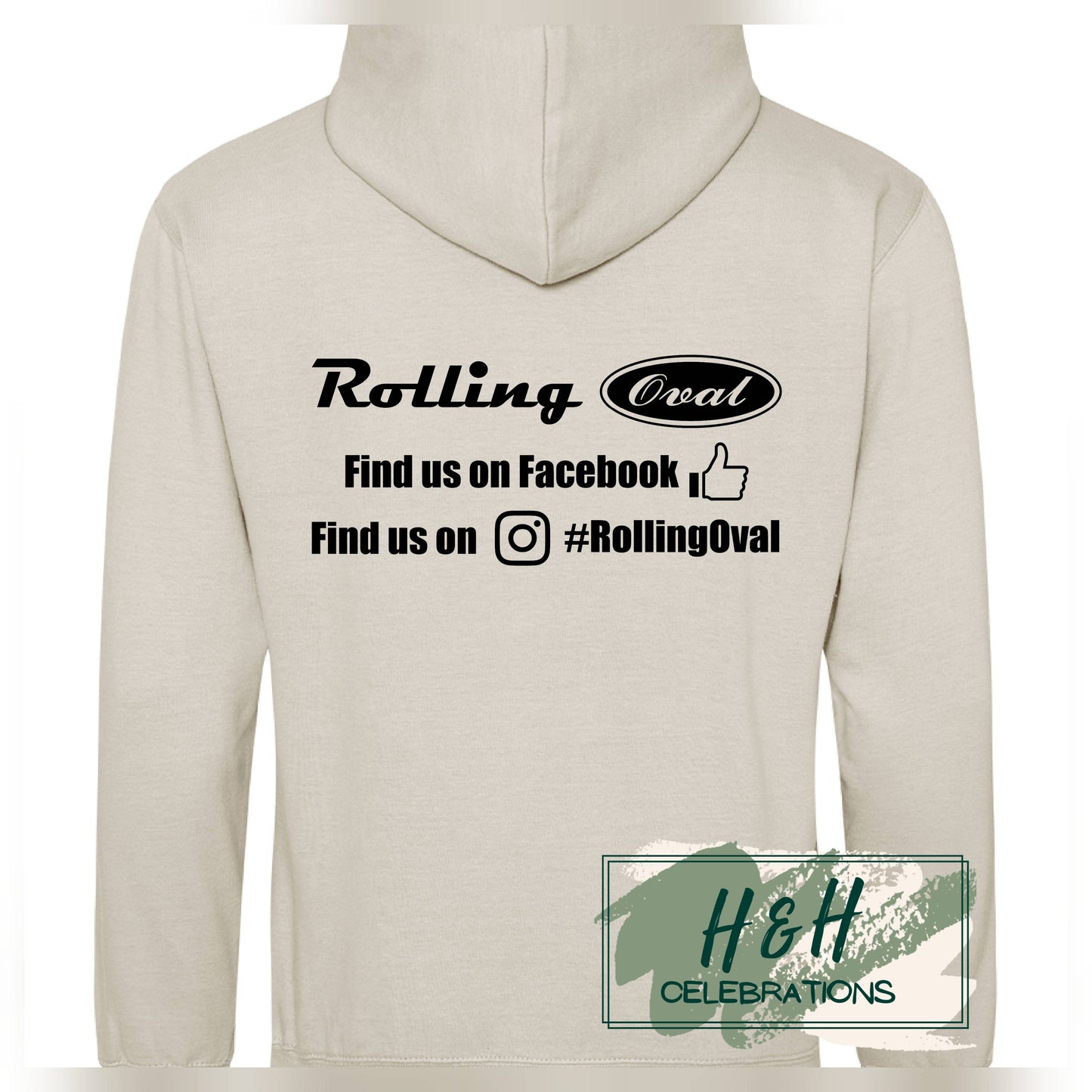 Rolling Oval Hoodie For Adults - Natural Stone