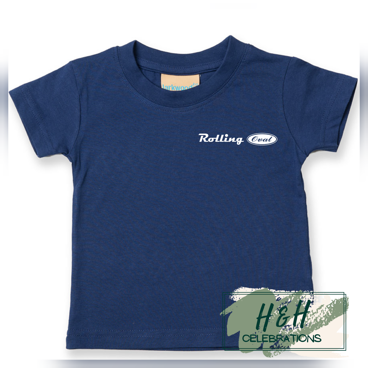 Rolling Oval T-Shirt For Babies - Navy