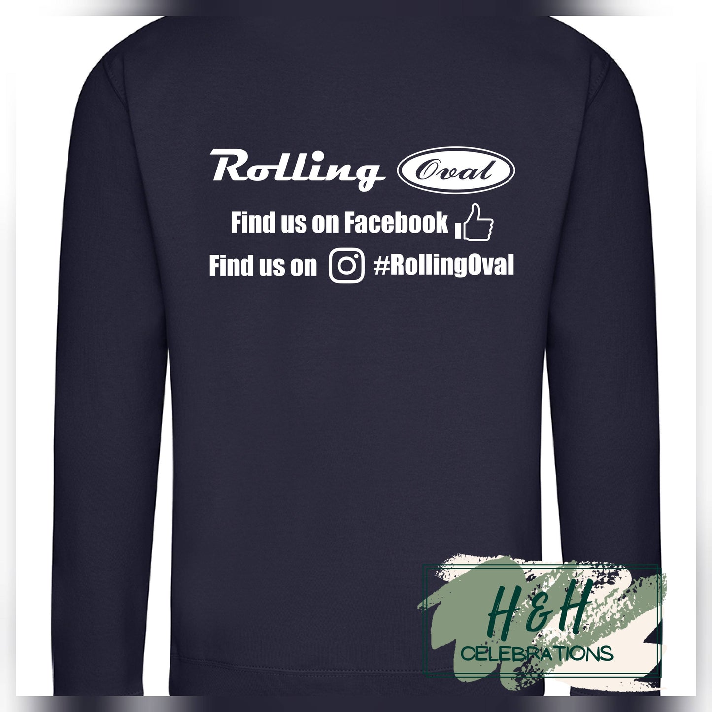 Rolling Oval Sweatshirt For Adults - New French Navy