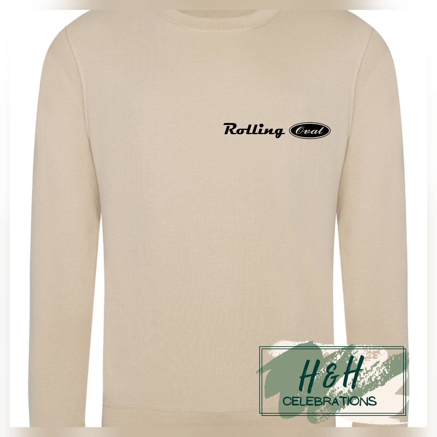 Rolling Oval Sweatshirt For Adults - Nude