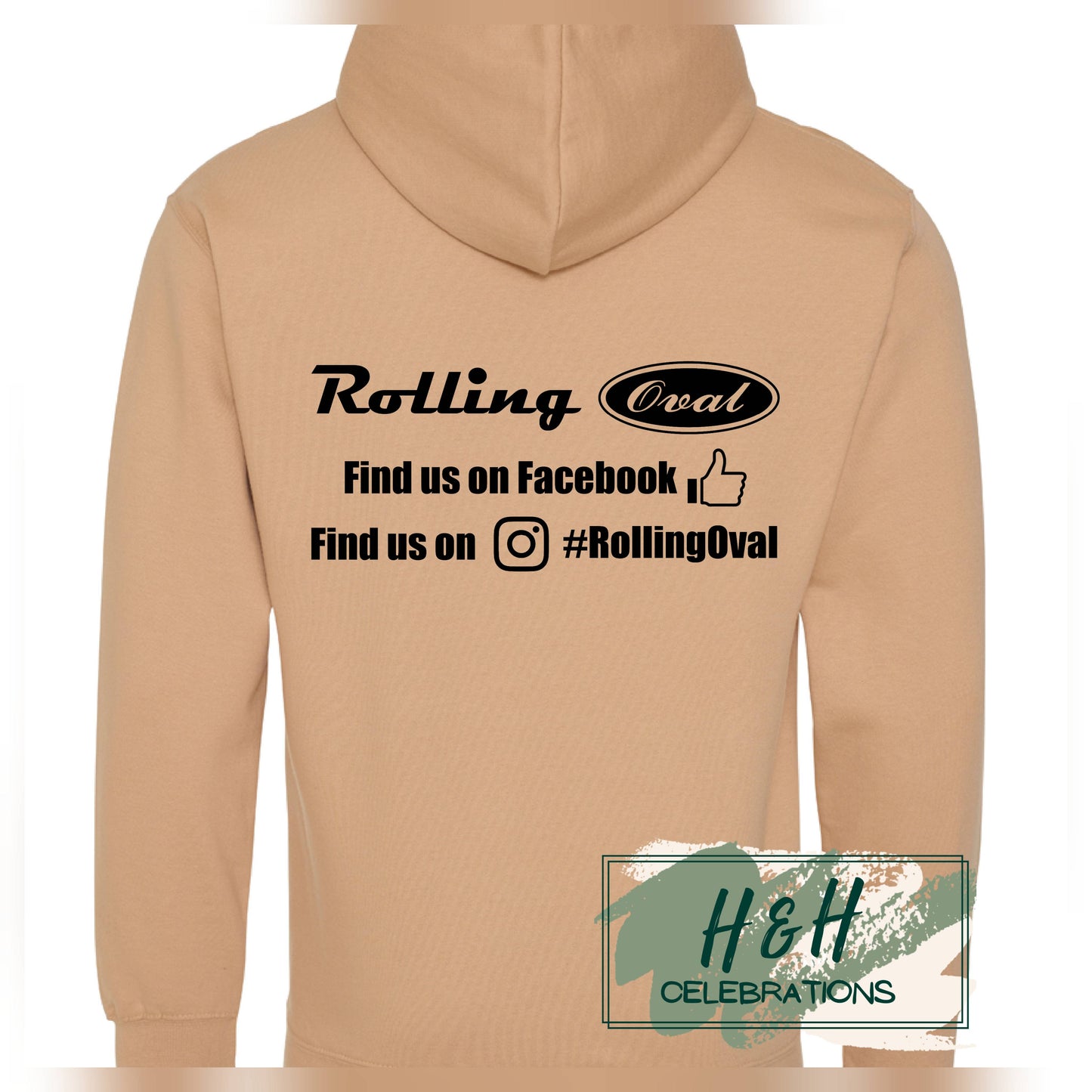 Rolling Oval Hoodie For Adults - Nude