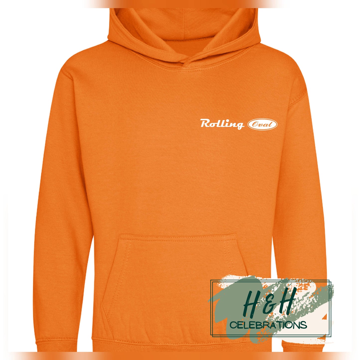 Rolling Oval Hoodie For Kids - Orange