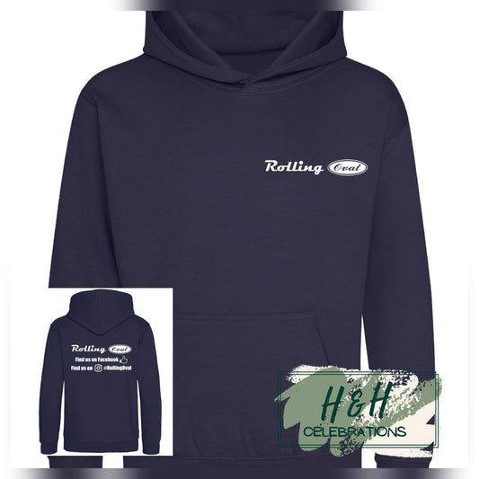 Rolling Oval Hoodie For Kids - Oxford Navy