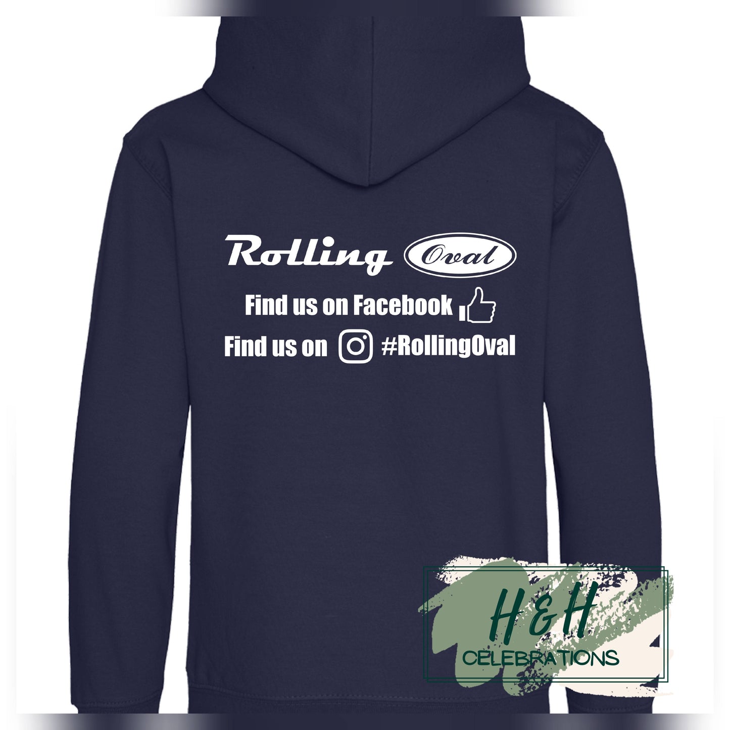 Rolling Oval Hoodie For Kids - Oxford Navy