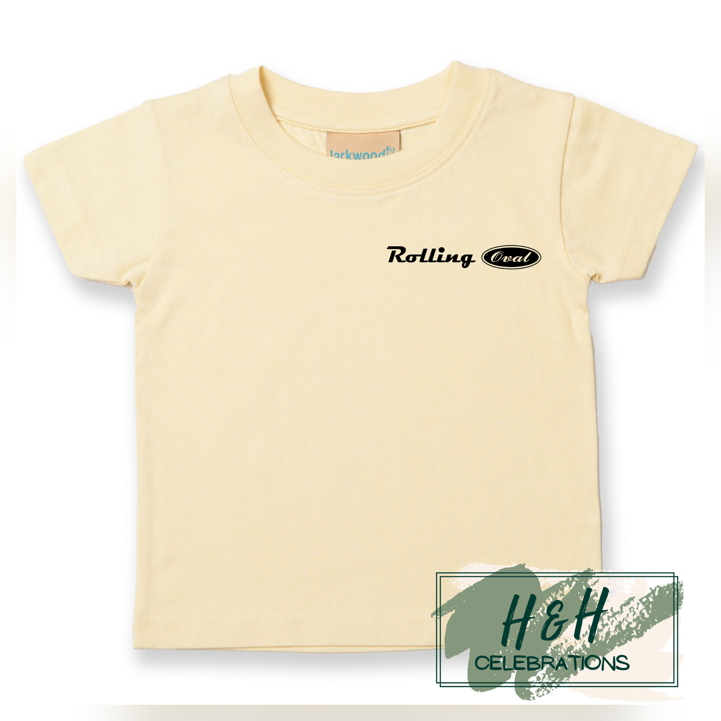 Rolling Oval T-Shirt For Babies - Pale Yellow