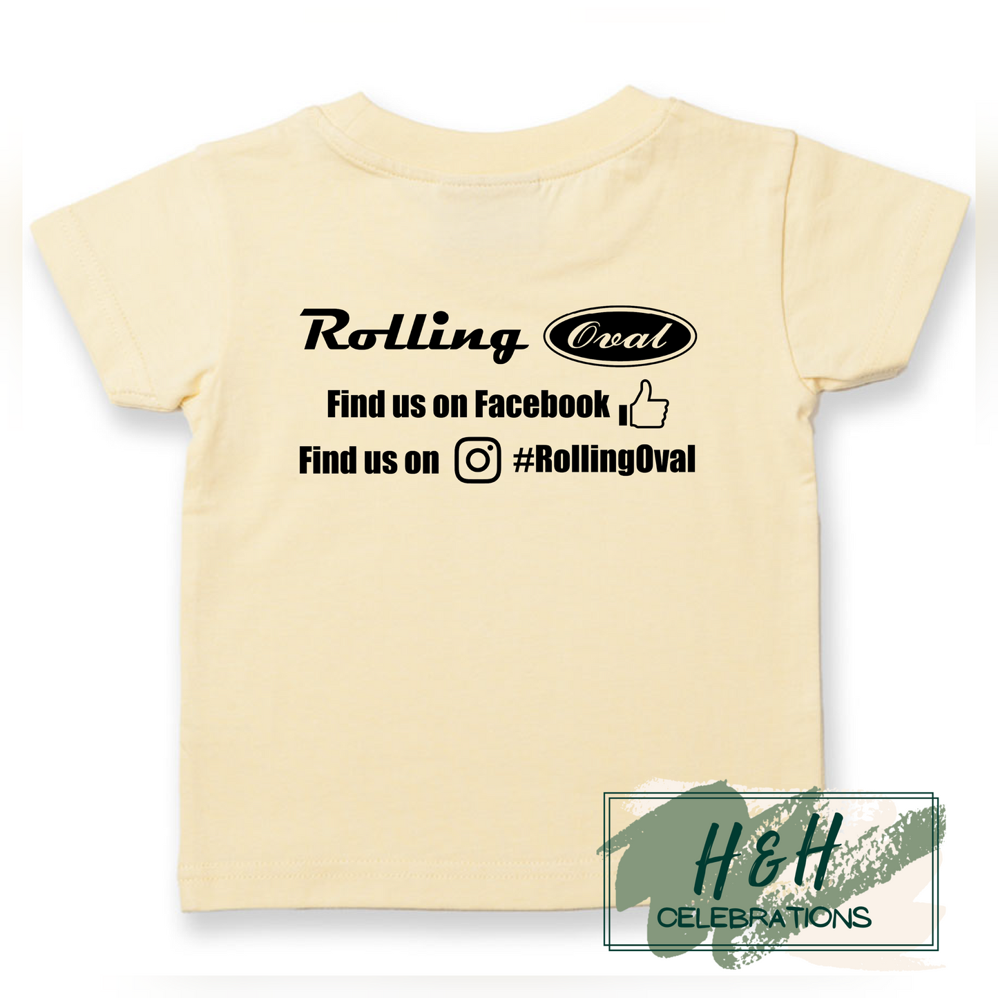 Rolling Oval T-Shirt For Babies - Pale Yellow