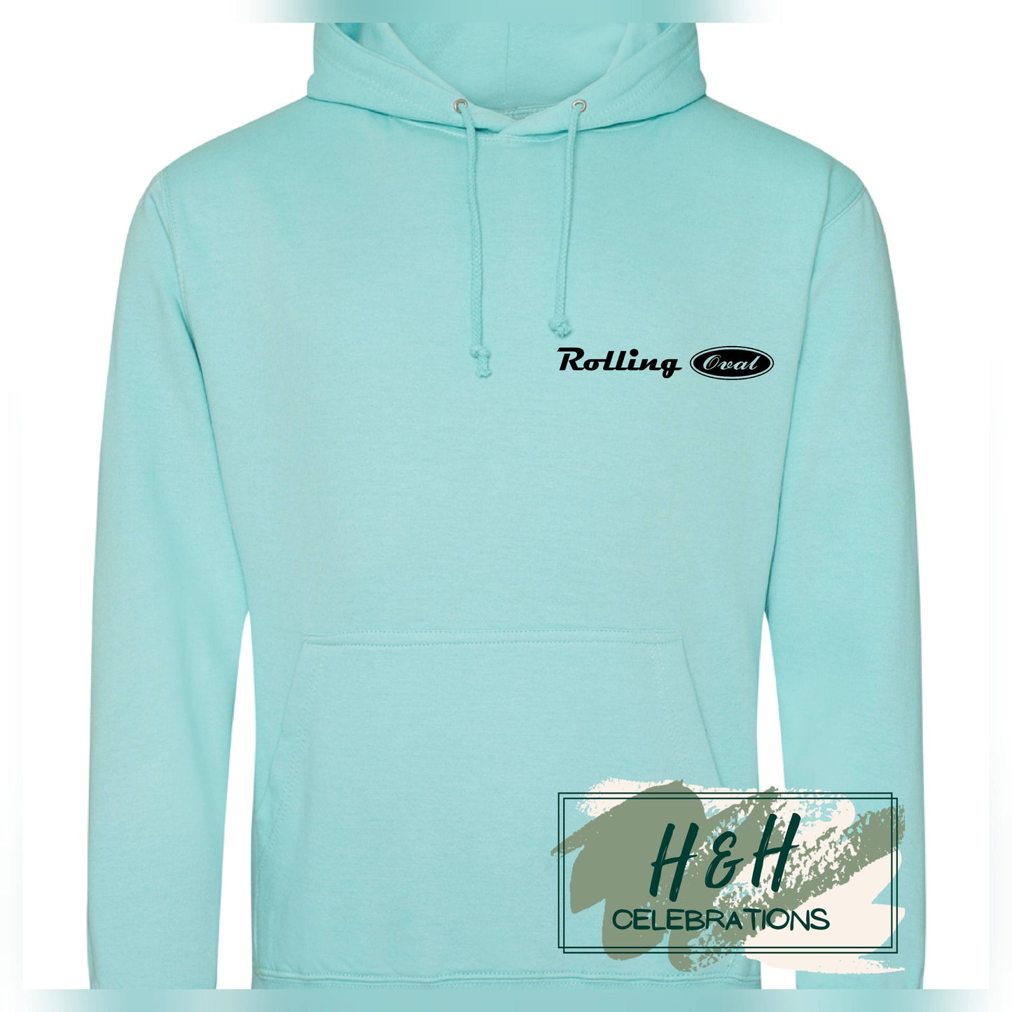 Rolling Oval Hoodie For Adults - Peppermint