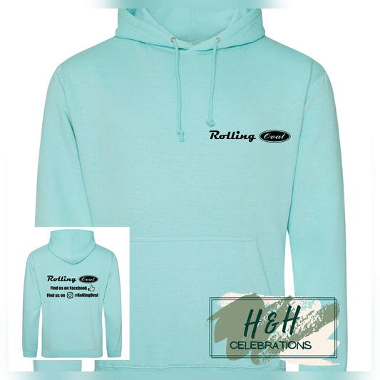 Rolling Oval Hoodie For Adults - Peppermint
