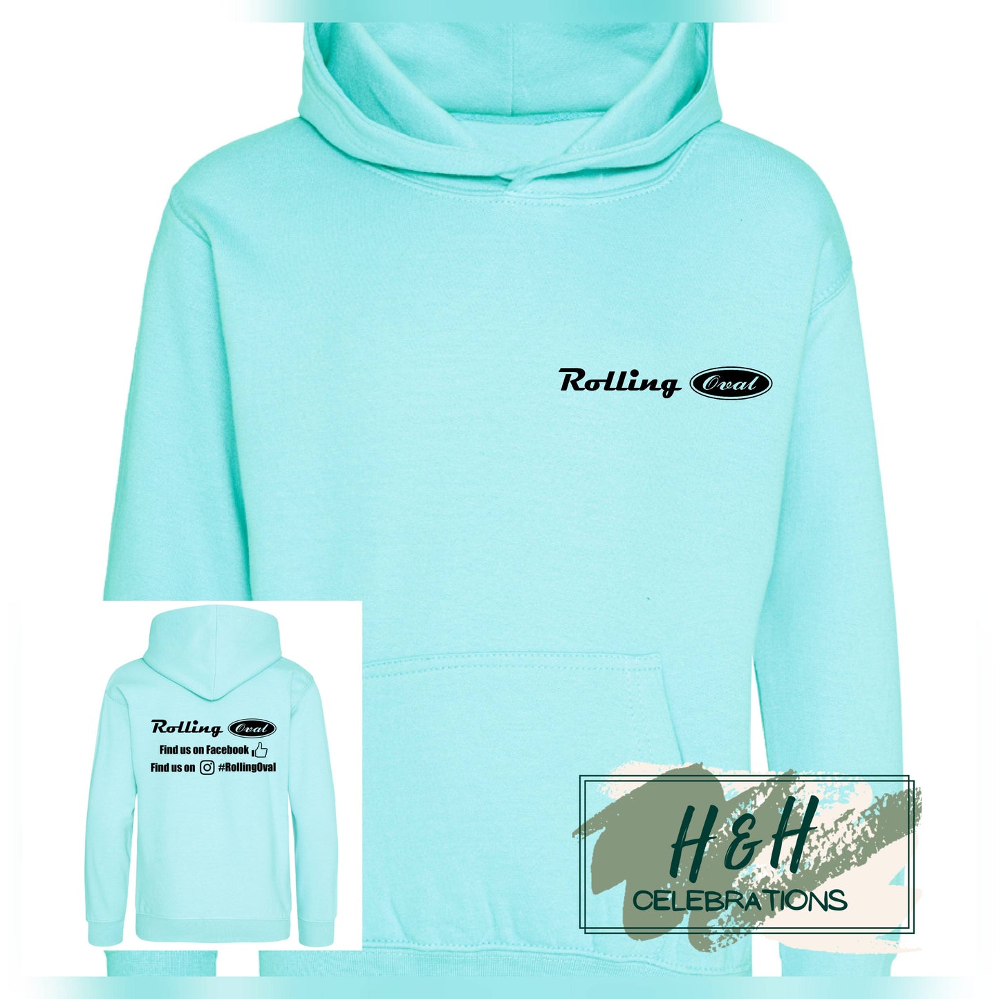 Rolling Oval Hoodie For Kids - Peppermint