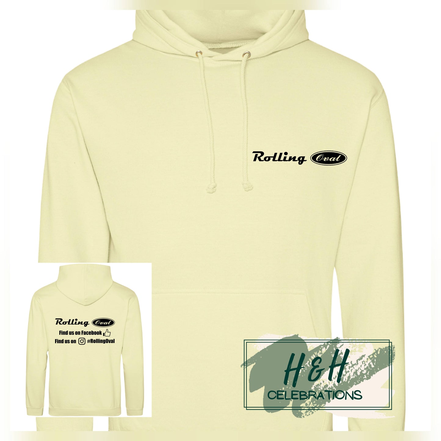 Rolling Oval Hoodie For Adults - Pina Colada