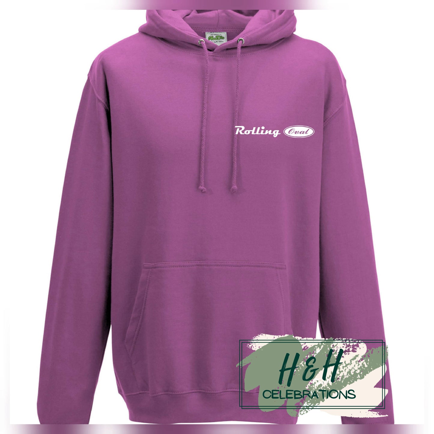 Rolling Oval Hoodie For Adults - Pinky Purple