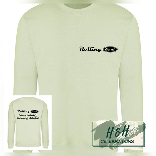 Rolling Oval Sweatshirt For Adults - Pistachio