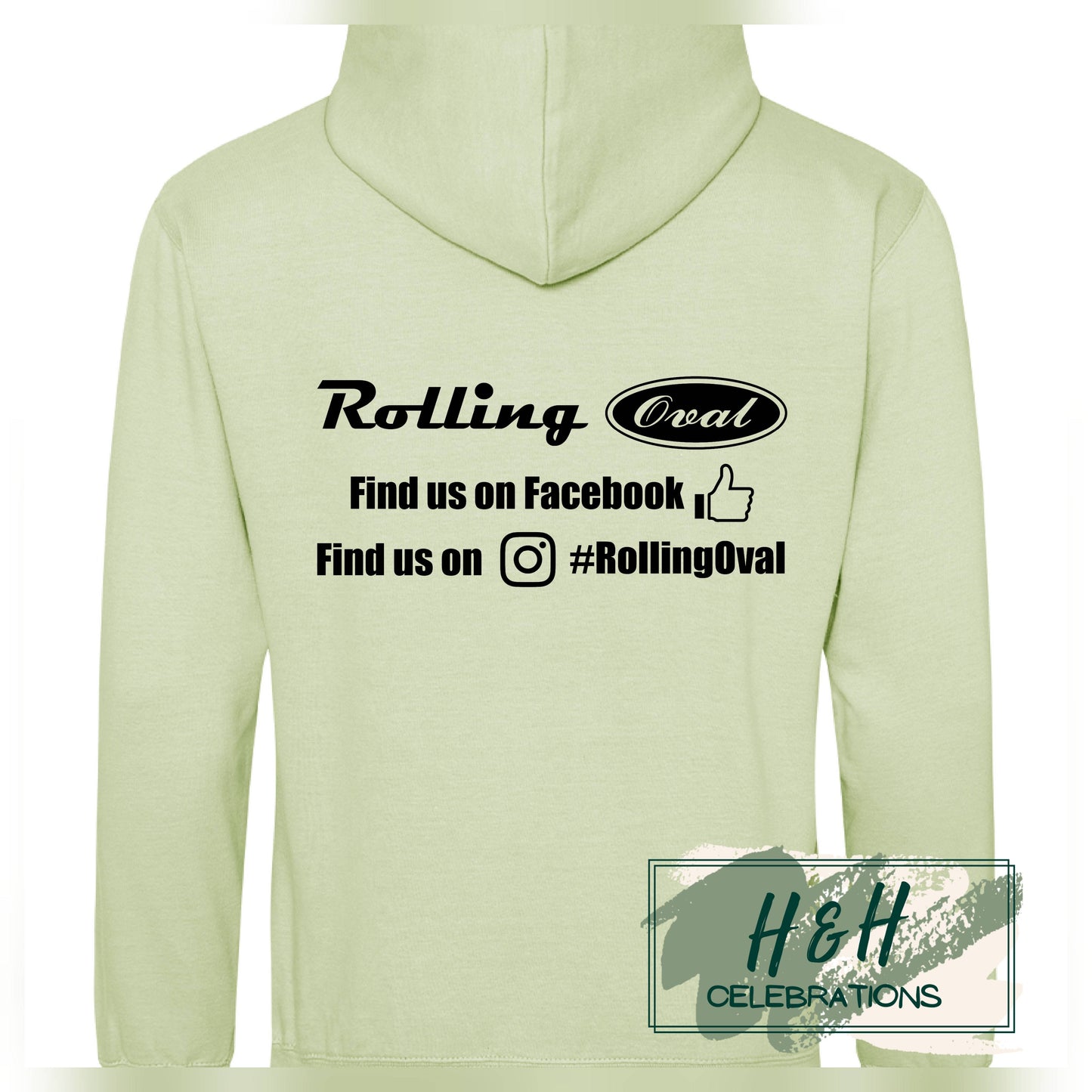Rolling Oval Hoodie For Adults - Pistachio