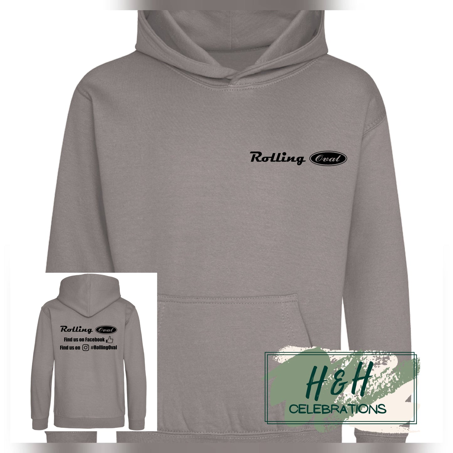 Rolling Oval Hoodie For Kids - Platinum Grey