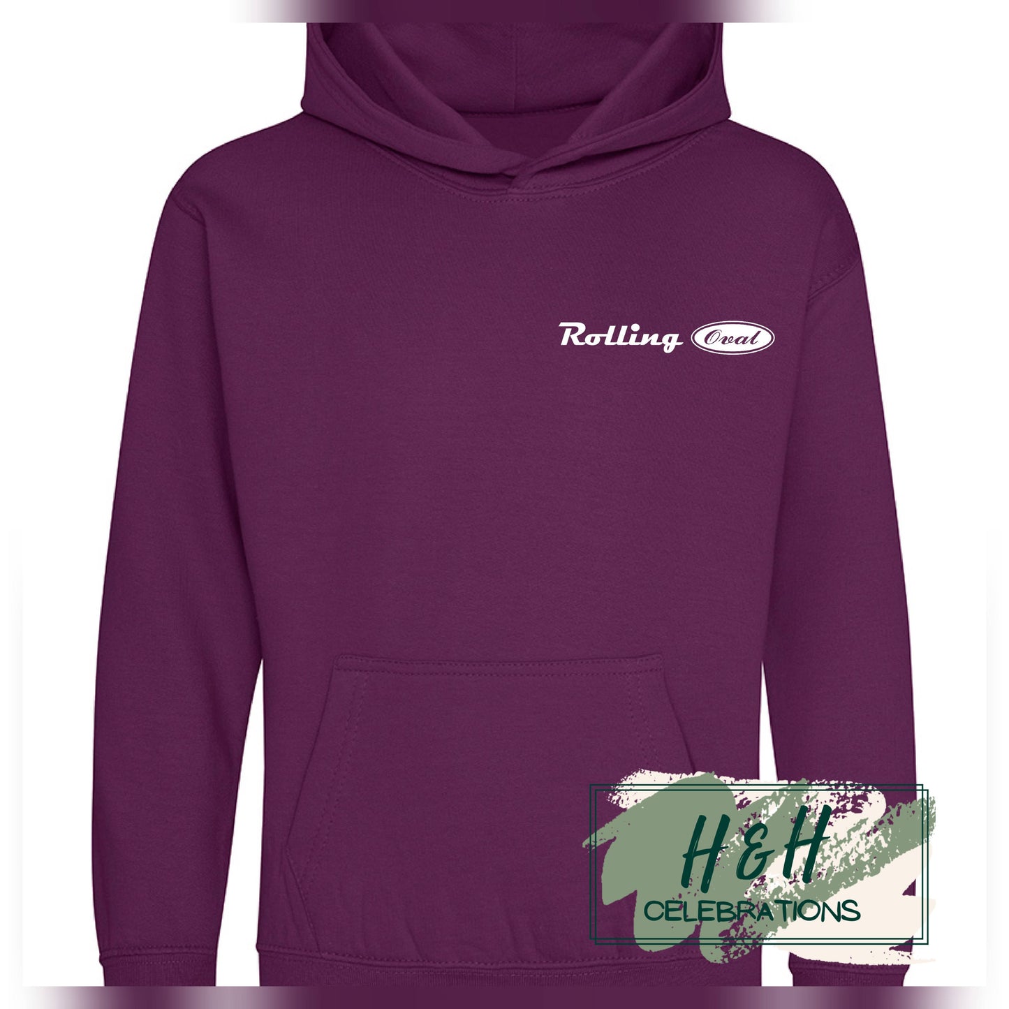 Rolling Oval Hoodie For Kids - Plum