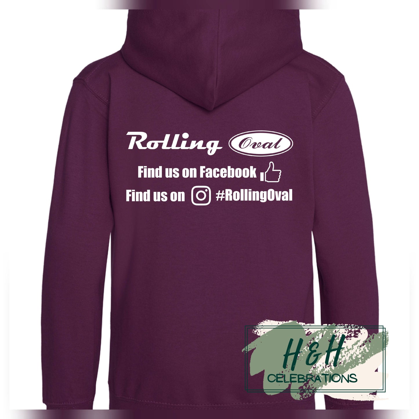 Rolling Oval Hoodie For Kids - Plum