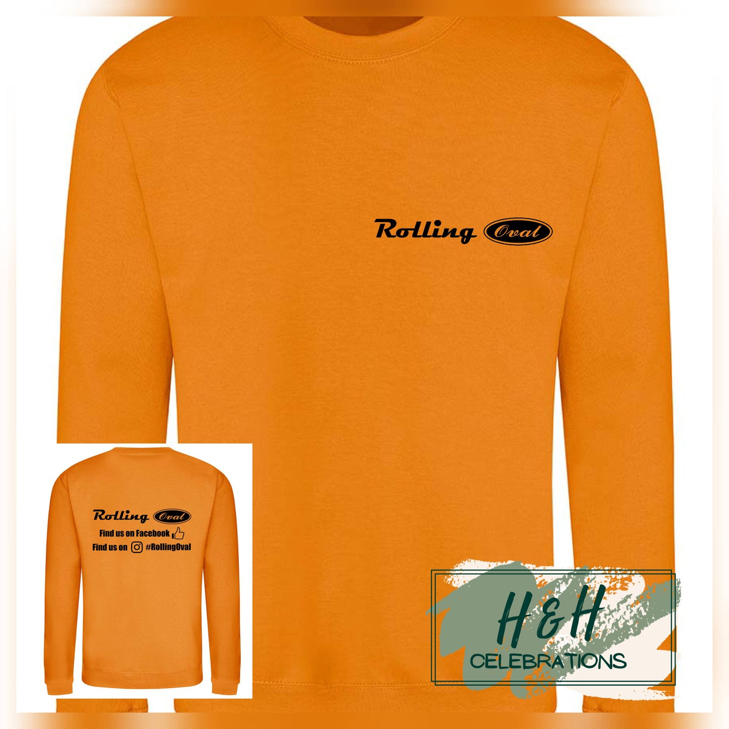 Rolling Oval Sweatshirt For Adults - Pumpkin Pie