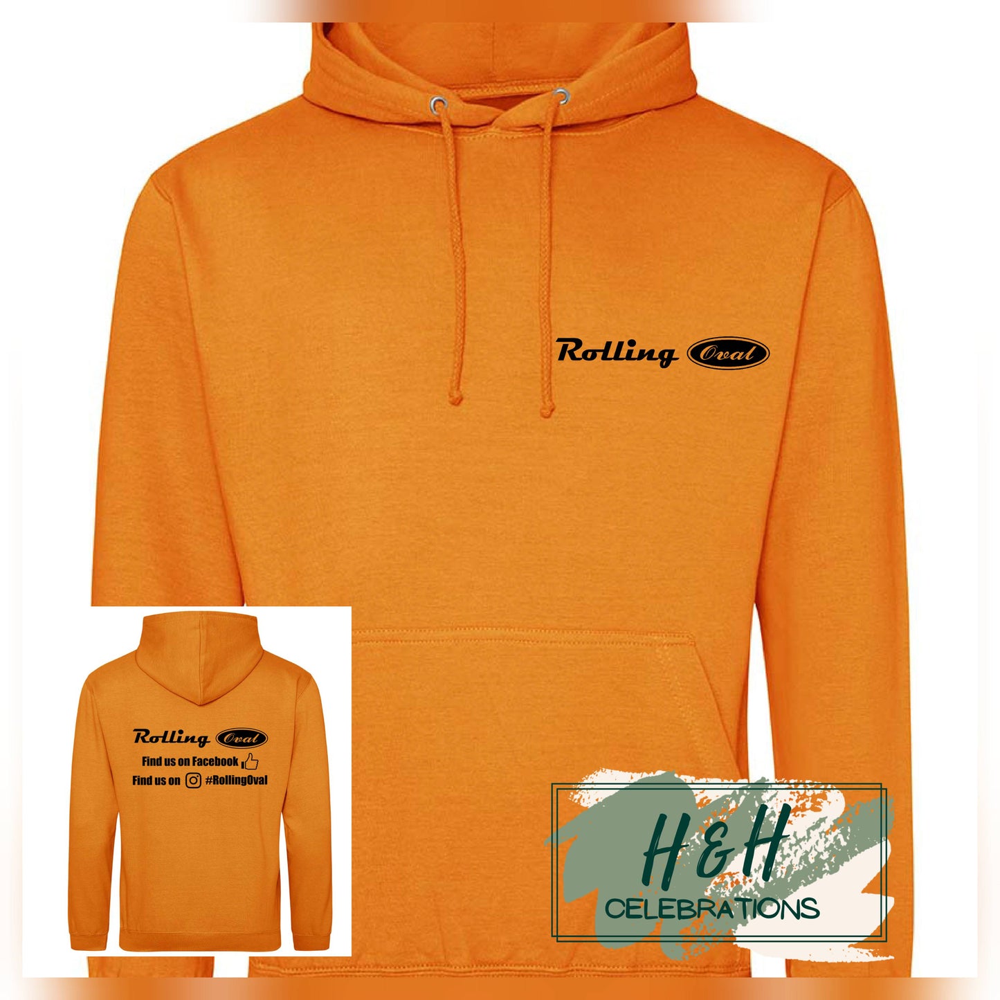 Rolling Oval Hoodie For Adults - Pumpkin Pie
