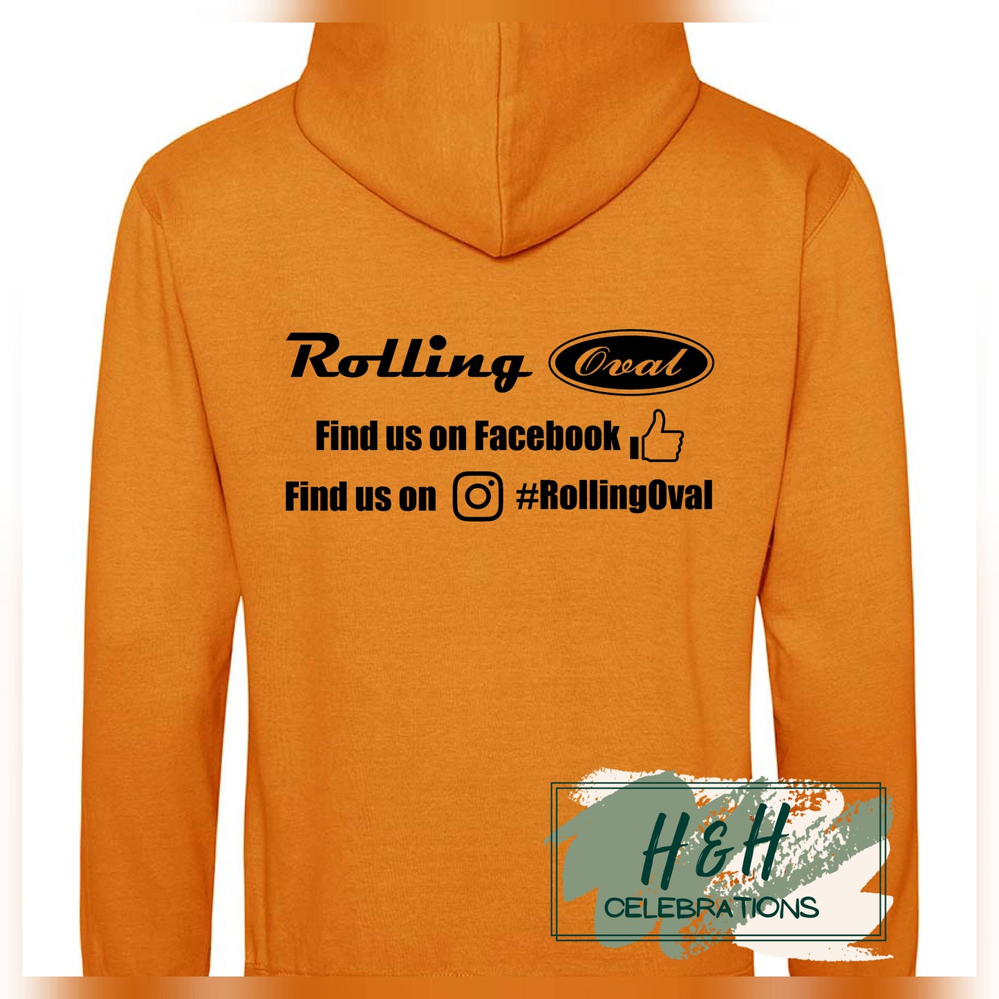 Rolling Oval Hoodie For Adults - Pumpkin Pie