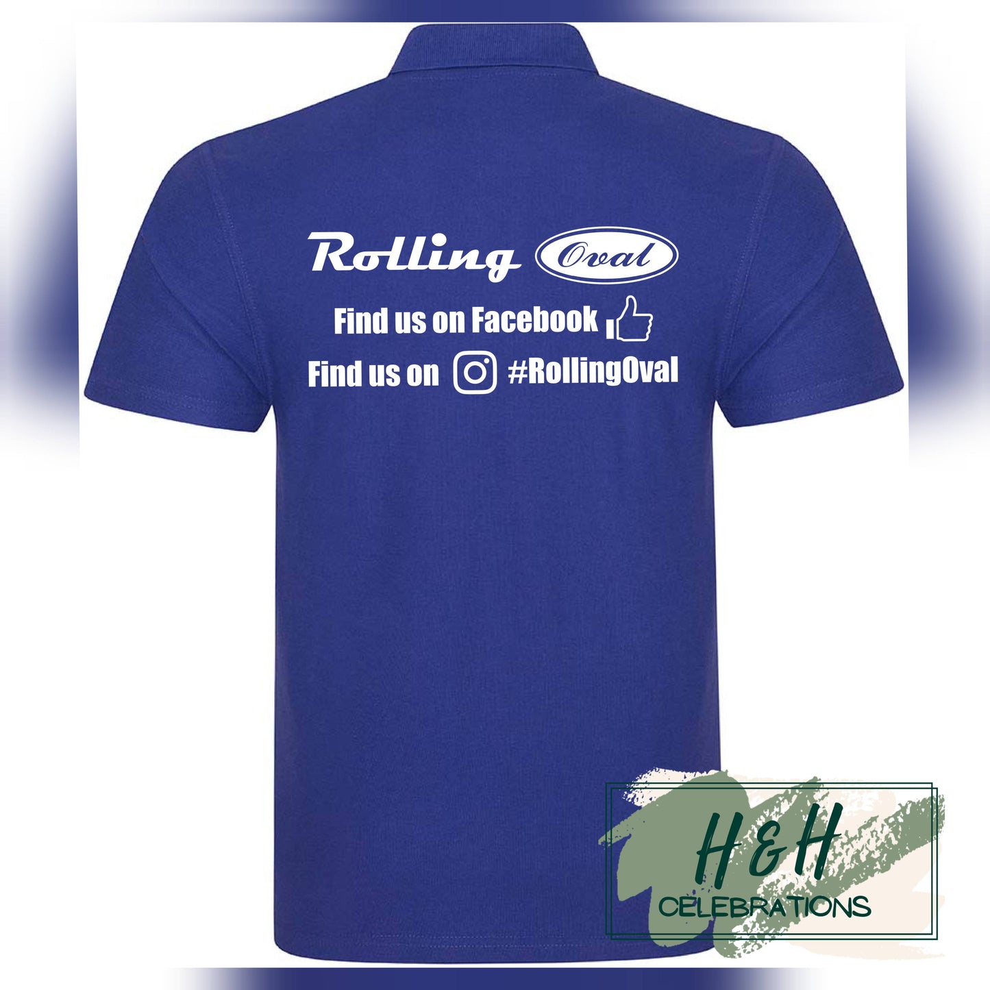 Rolling Oval Polo Shirt For Adults - Purple