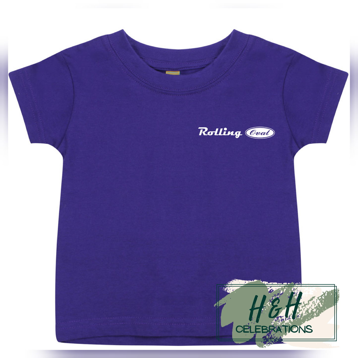 Rolling Oval T-Shirt For Babies - Purple