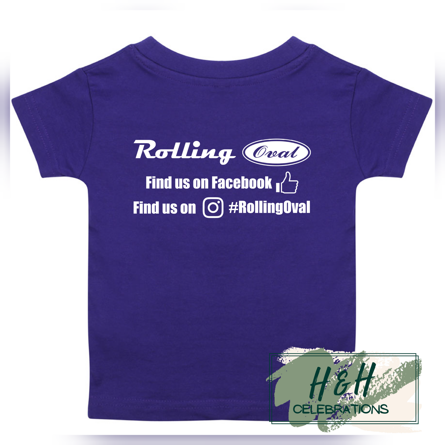 Rolling Oval T-Shirt For Babies - Purple
