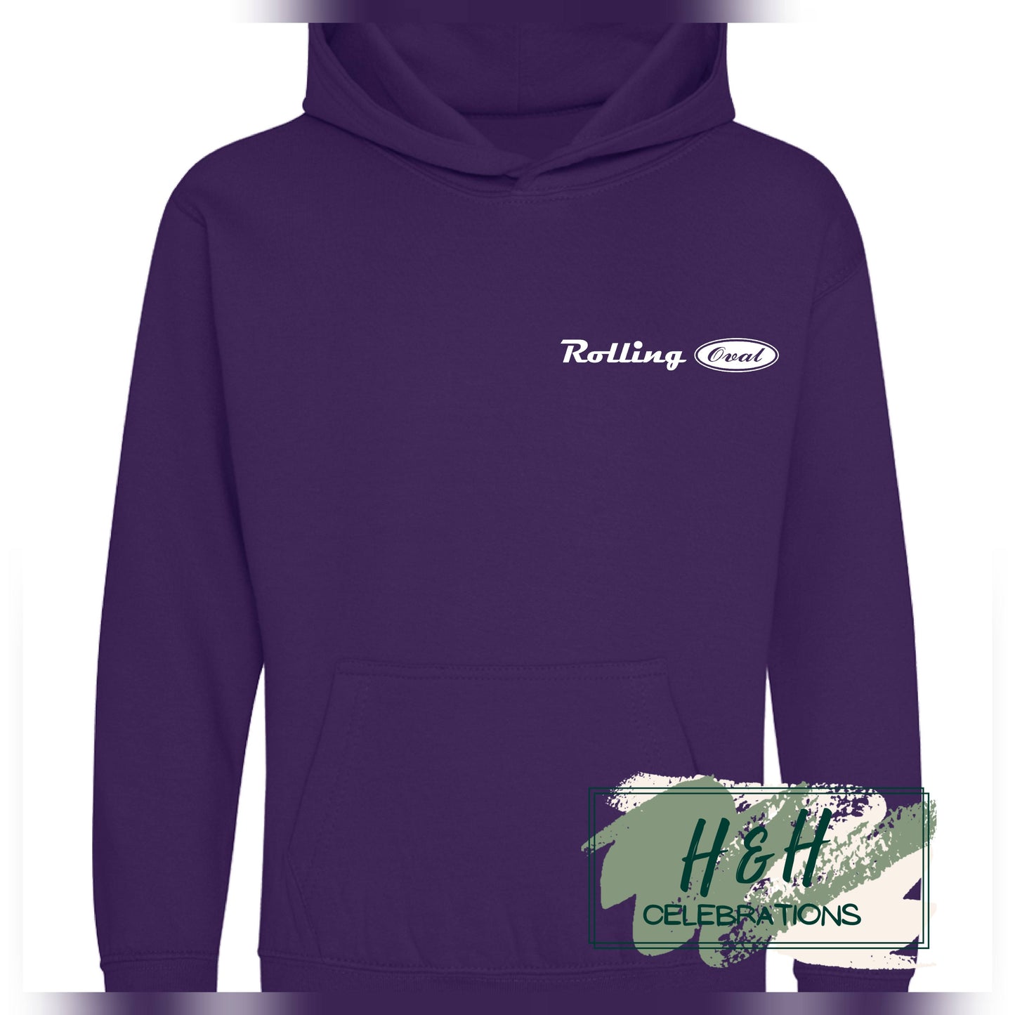 Rolling Oval Hoodie For Kids - Purple