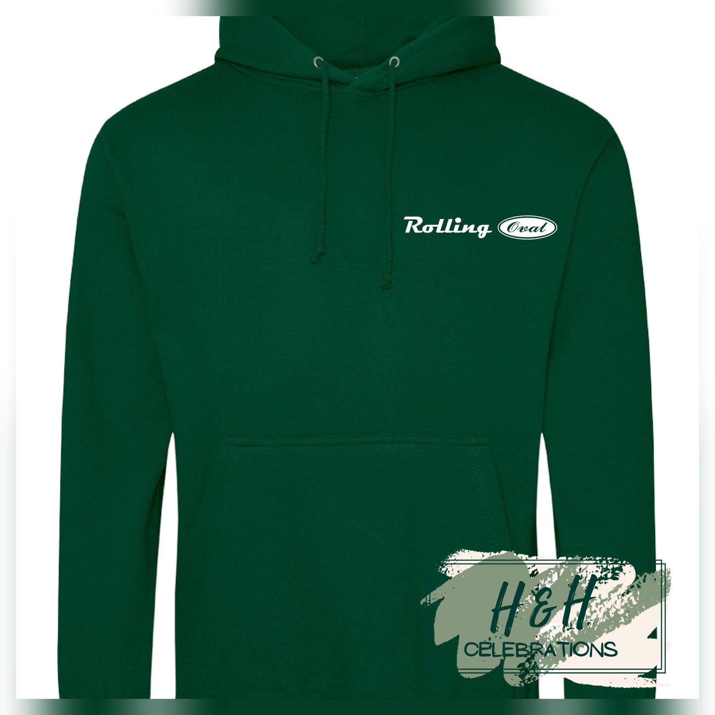Rolling Oval Hoodie For Adults - Rainforest Green