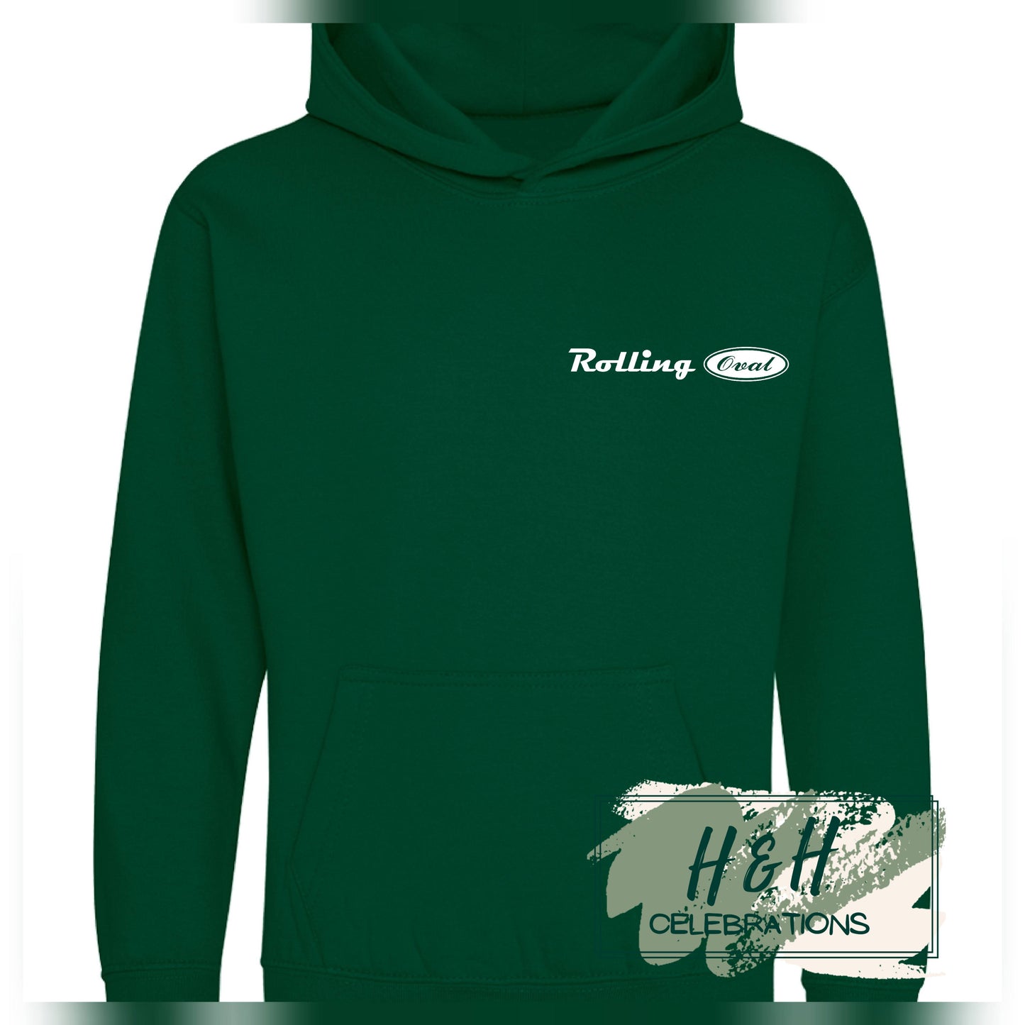 Rolling Oval Hoodie For Kids - Rainforest Green