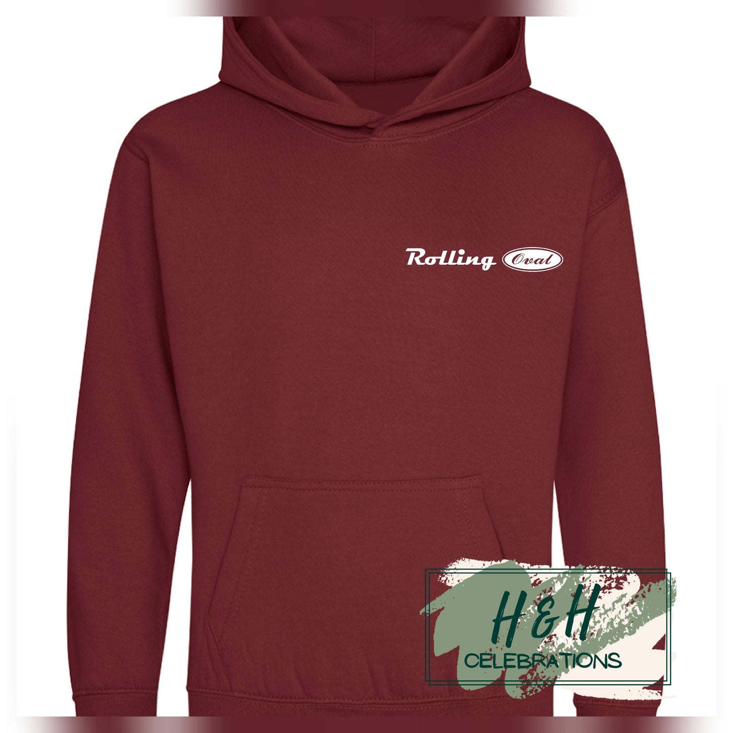 Rolling Oval Hoodie For Kids - Red Hot Chilli