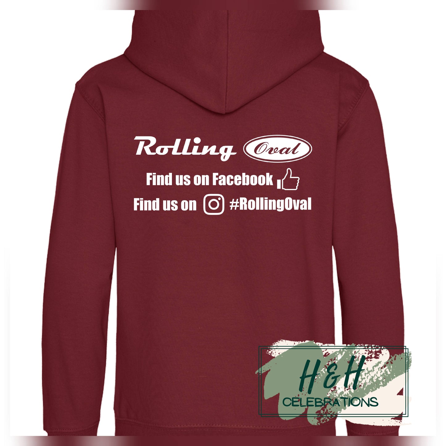 Rolling Oval Hoodie For Kids - Red Hot Chilli
