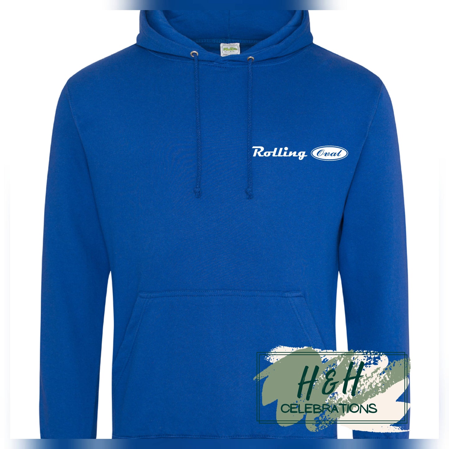 Rolling Oval Hoodie For Adults - Royal Blue