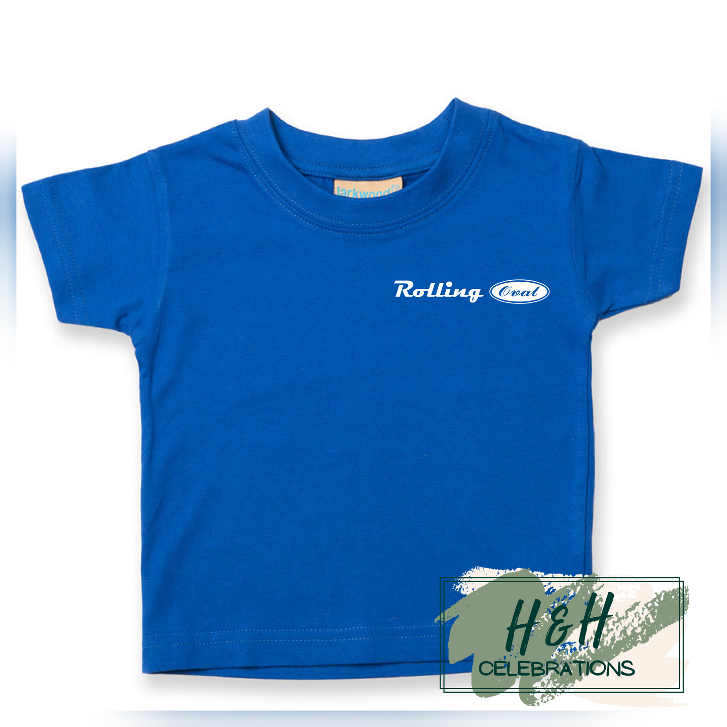 Rolling Oval T-Shirt For Babies - Royal Blue
