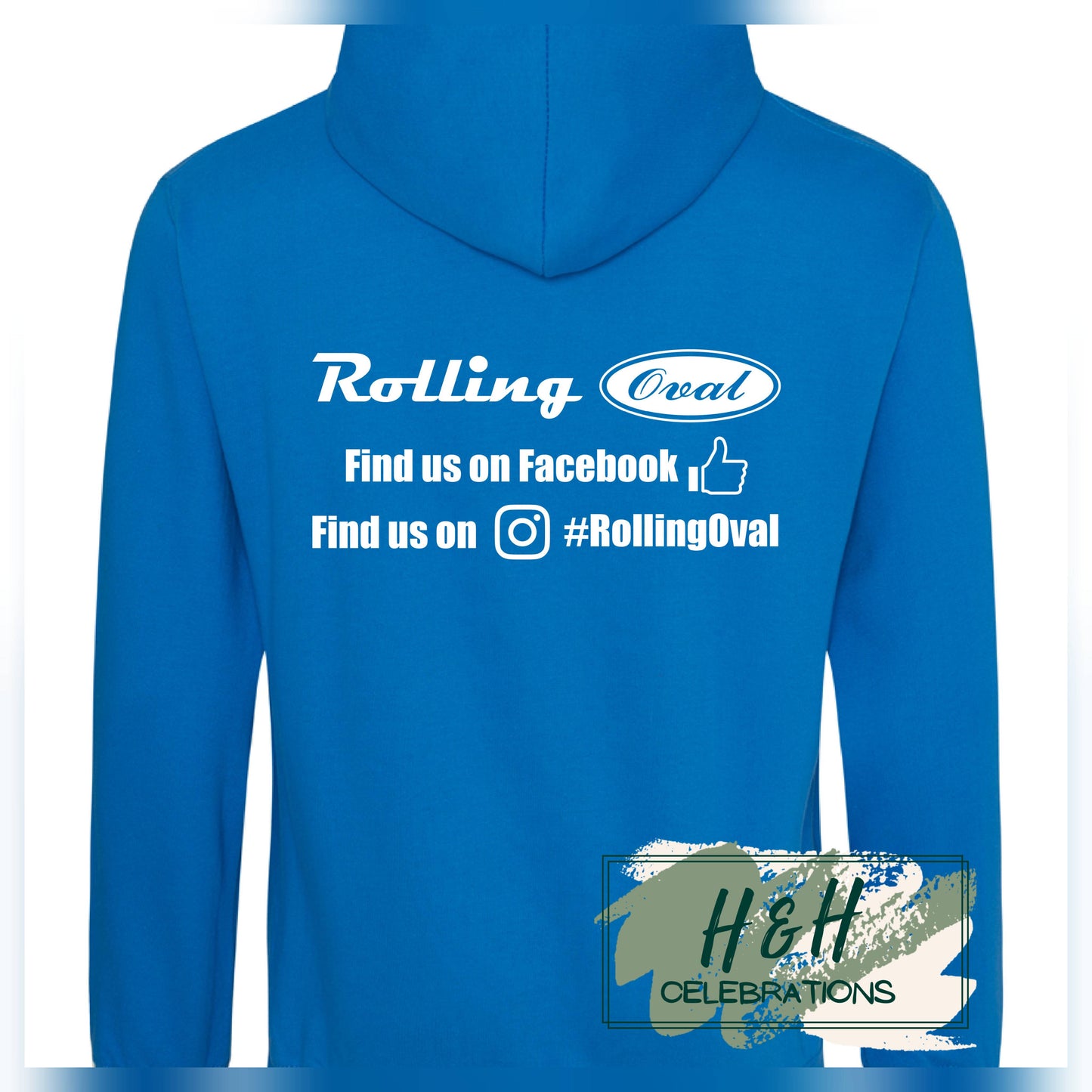 Rolling Oval Hoodie For Adults - Sapphire Blue