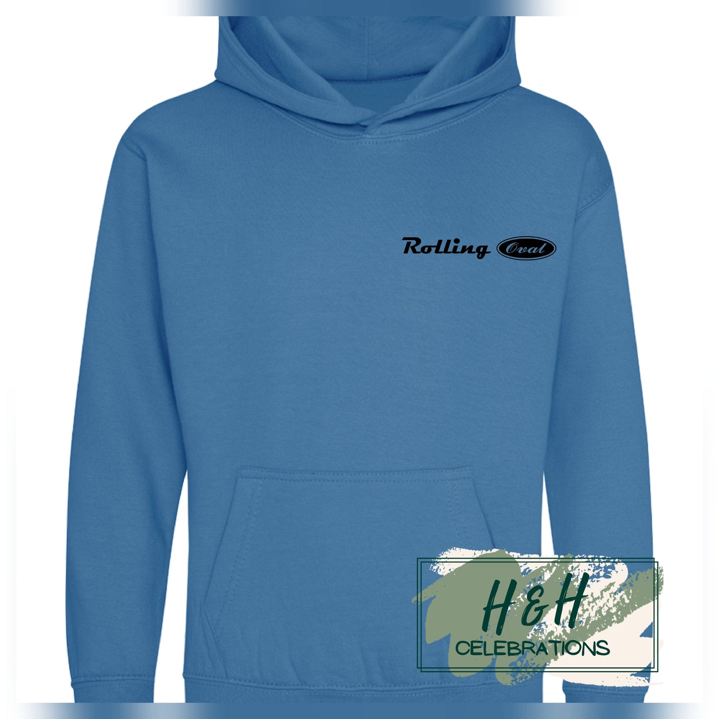 Rolling Oval Hoodie For Kids - Sapphire Blue