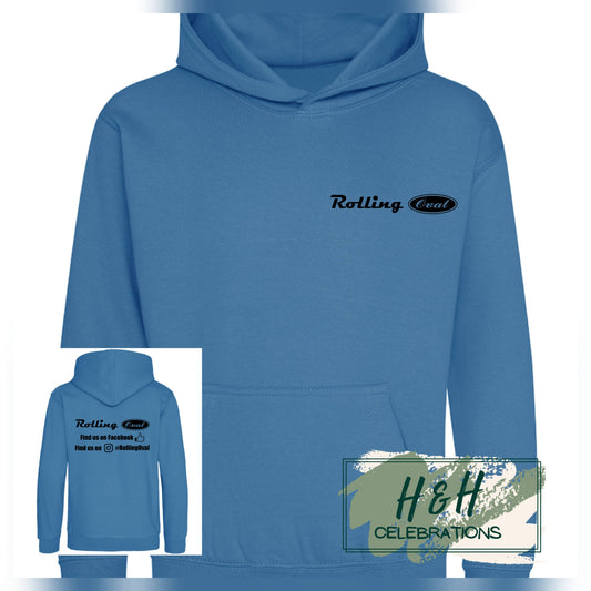 Rolling Oval Hoodie For Kids - Sapphire Blue