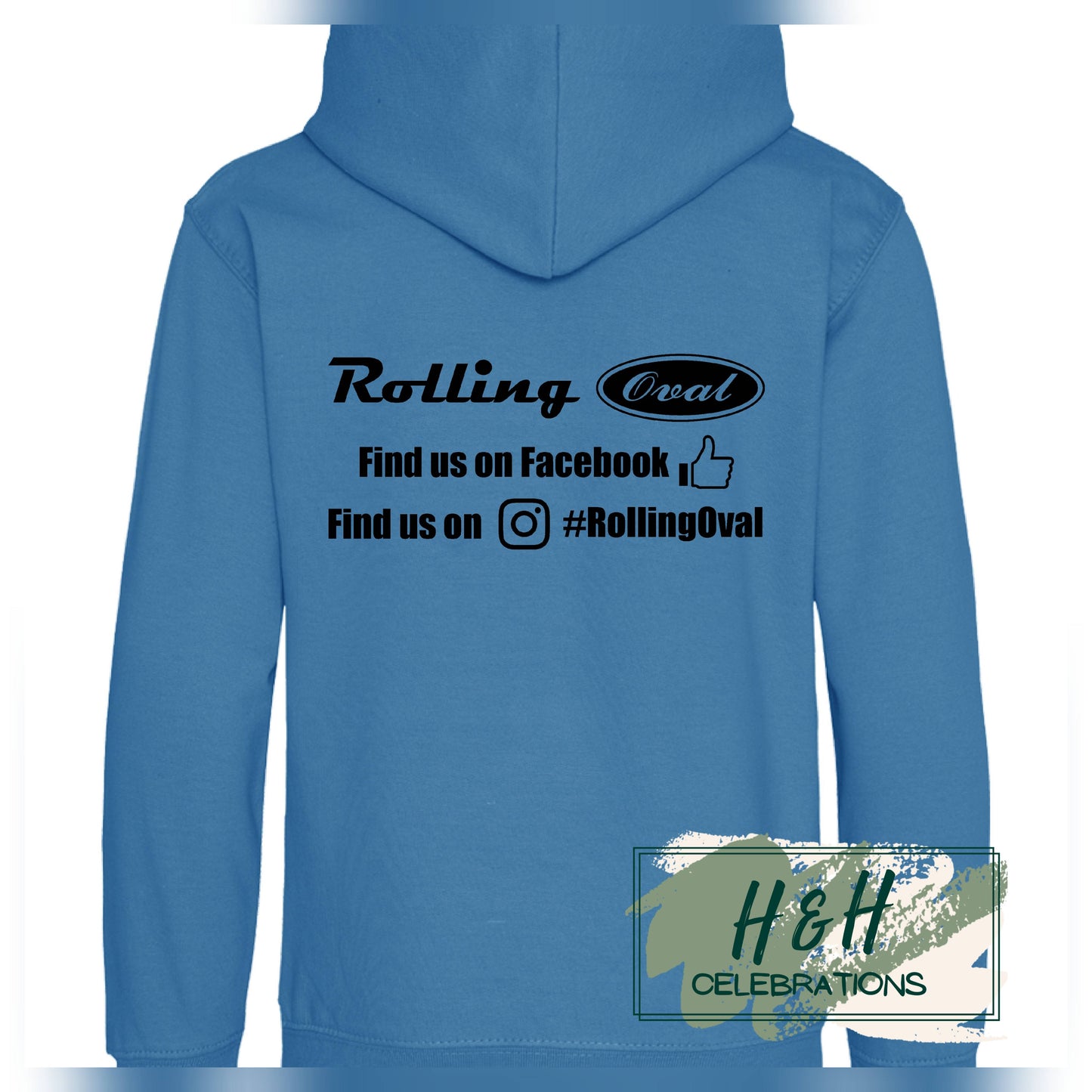 Rolling Oval Hoodie For Kids - Sapphire Blue