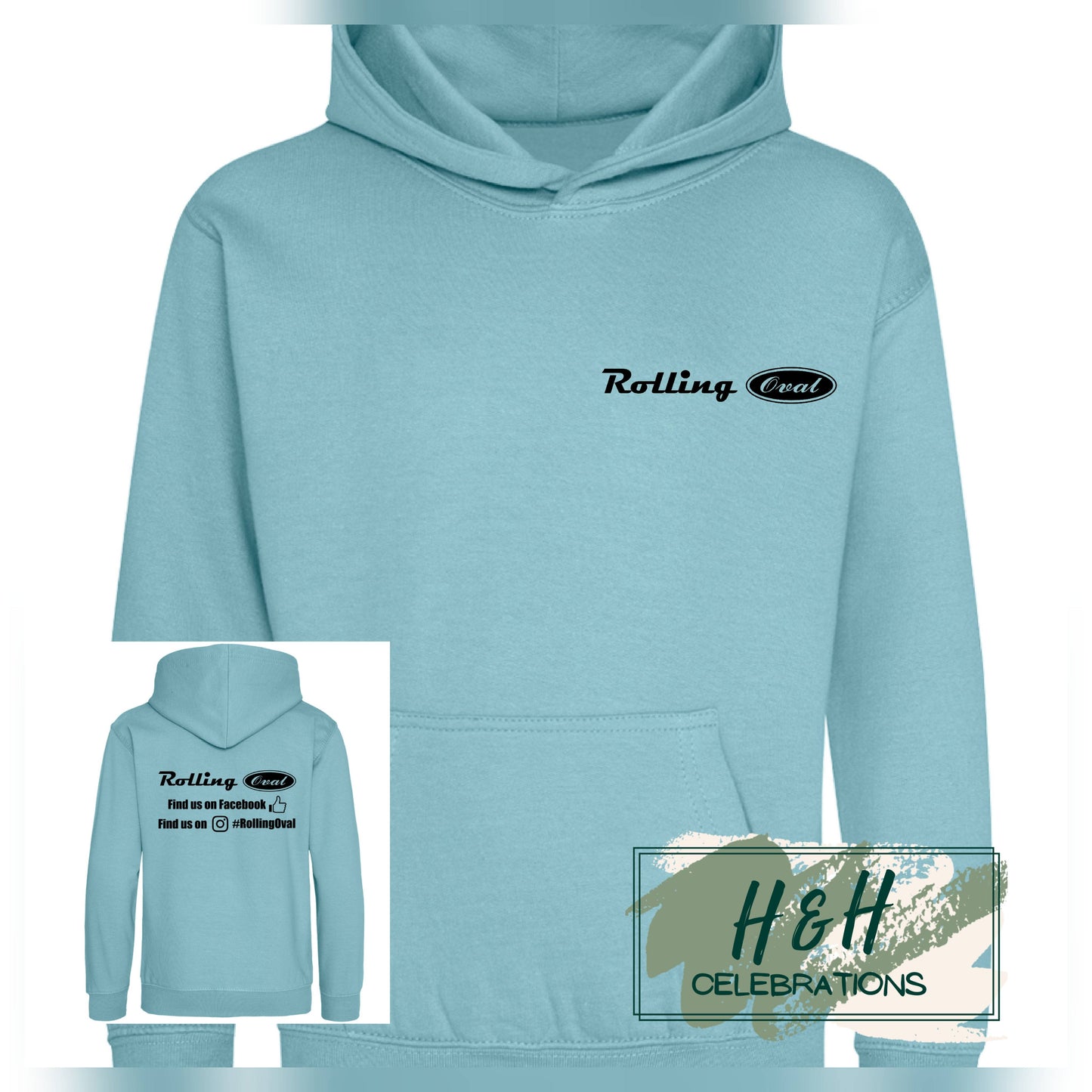 Rolling Oval Hoodie For Kids - Seafoam