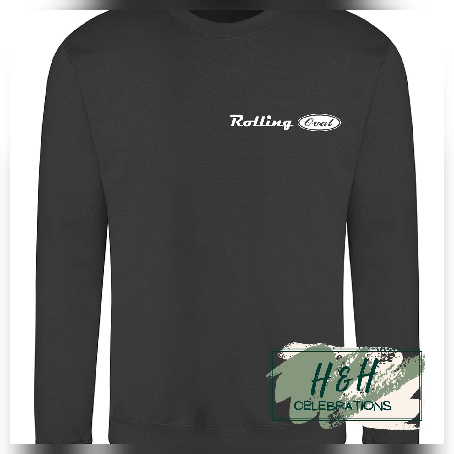 Rolling Oval Sweatshirt For Adults - Shark Grey