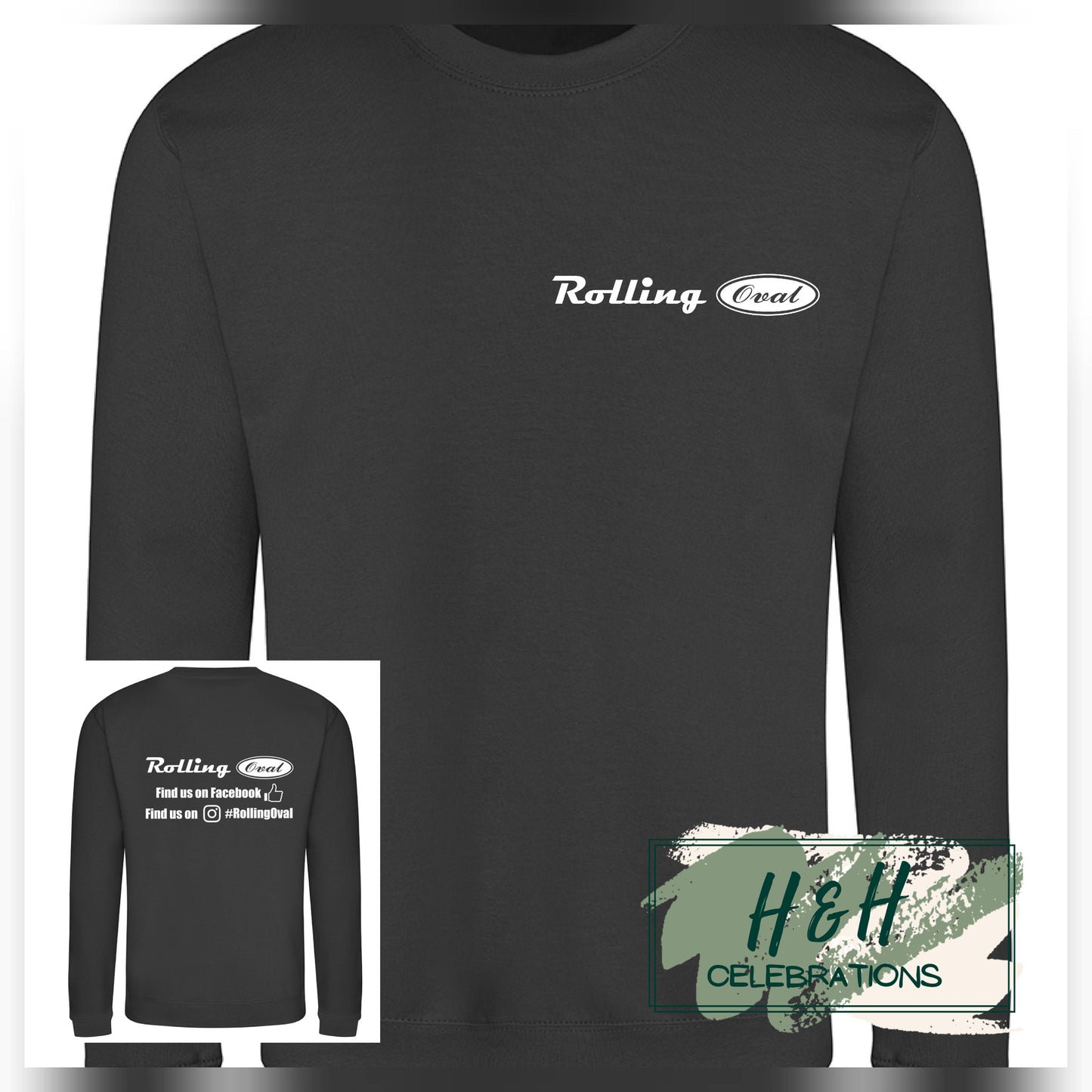 Rolling Oval Sweatshirt For Adults - Shark Grey