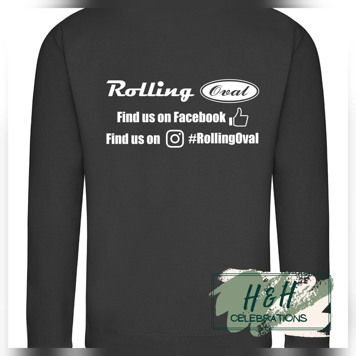 Rolling Oval Sweatshirt For Adults - Shark Grey