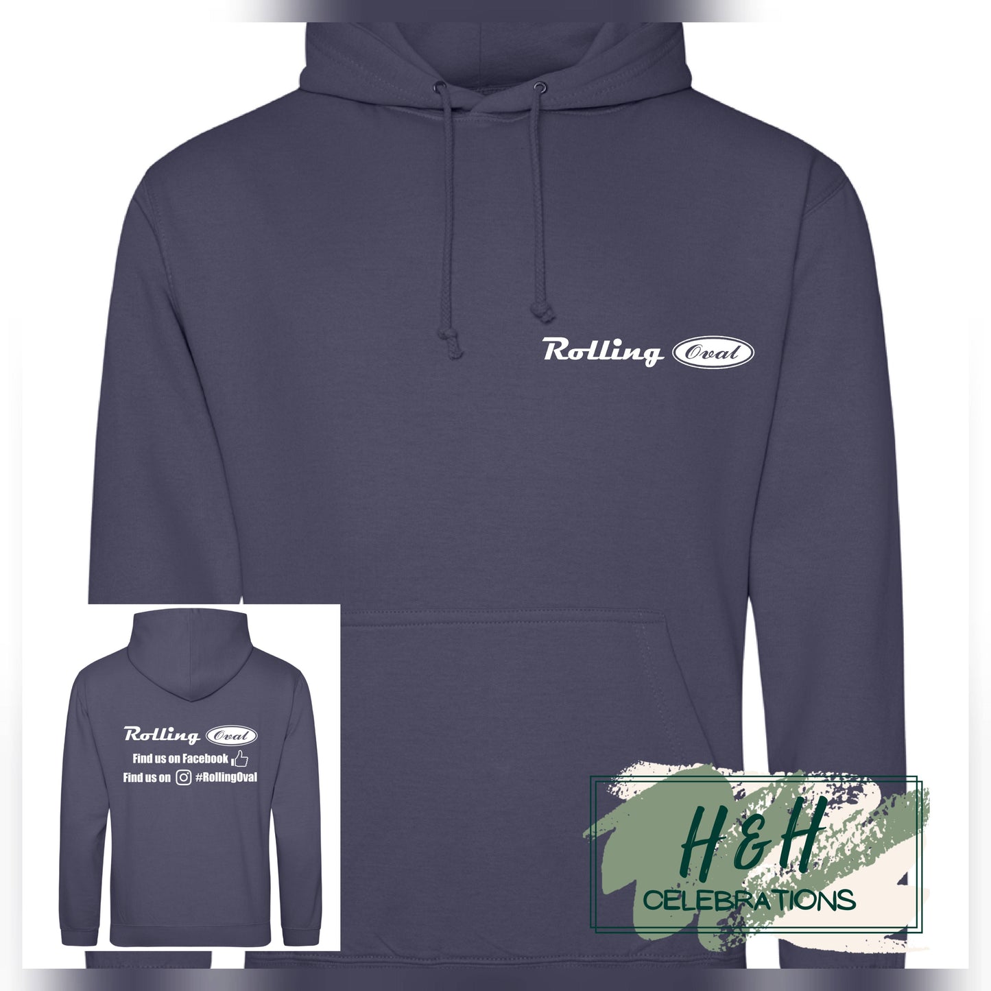 Rolling Oval Hoodie For Adults - Shark Grey