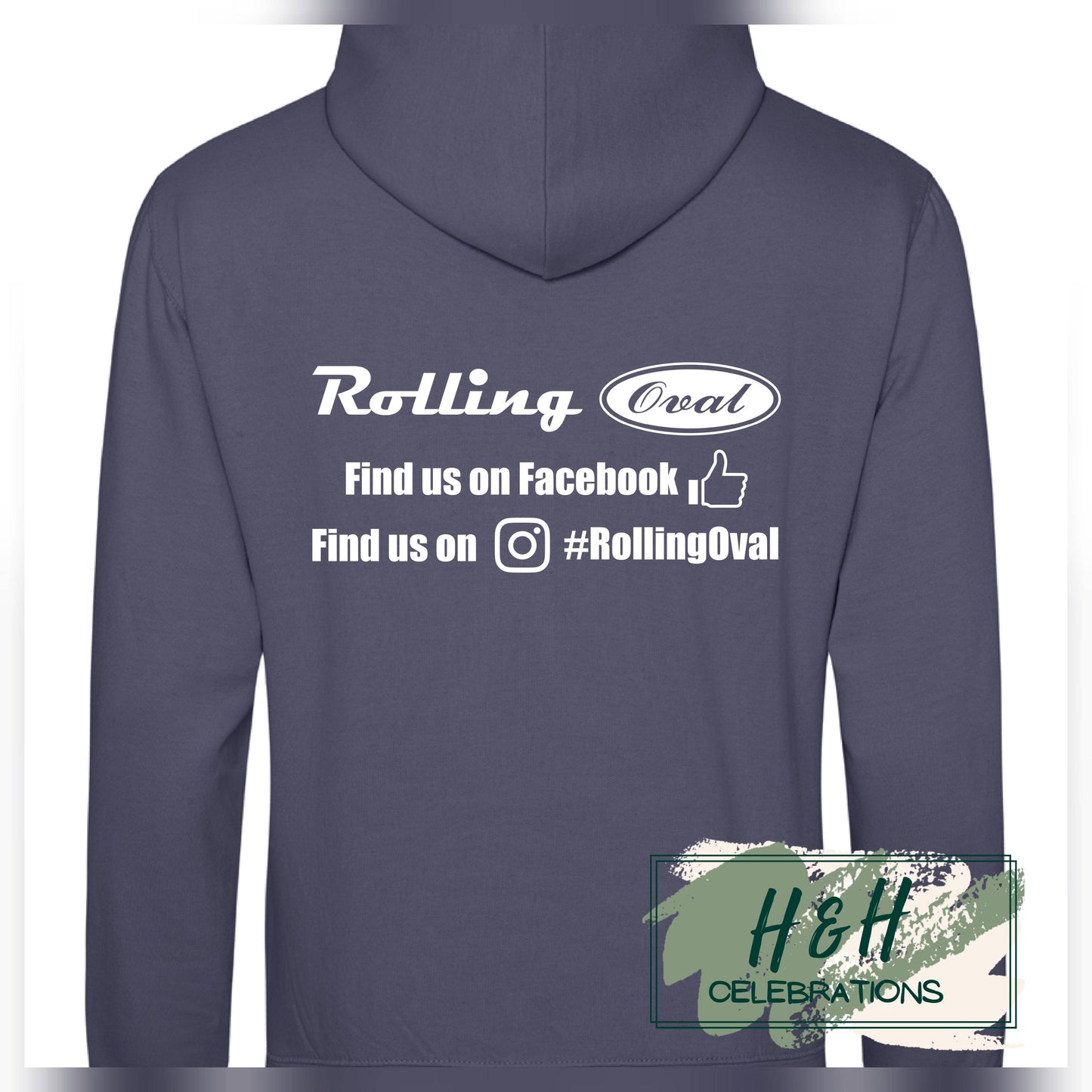 Rolling Oval Hoodie For Adults - Shark Grey