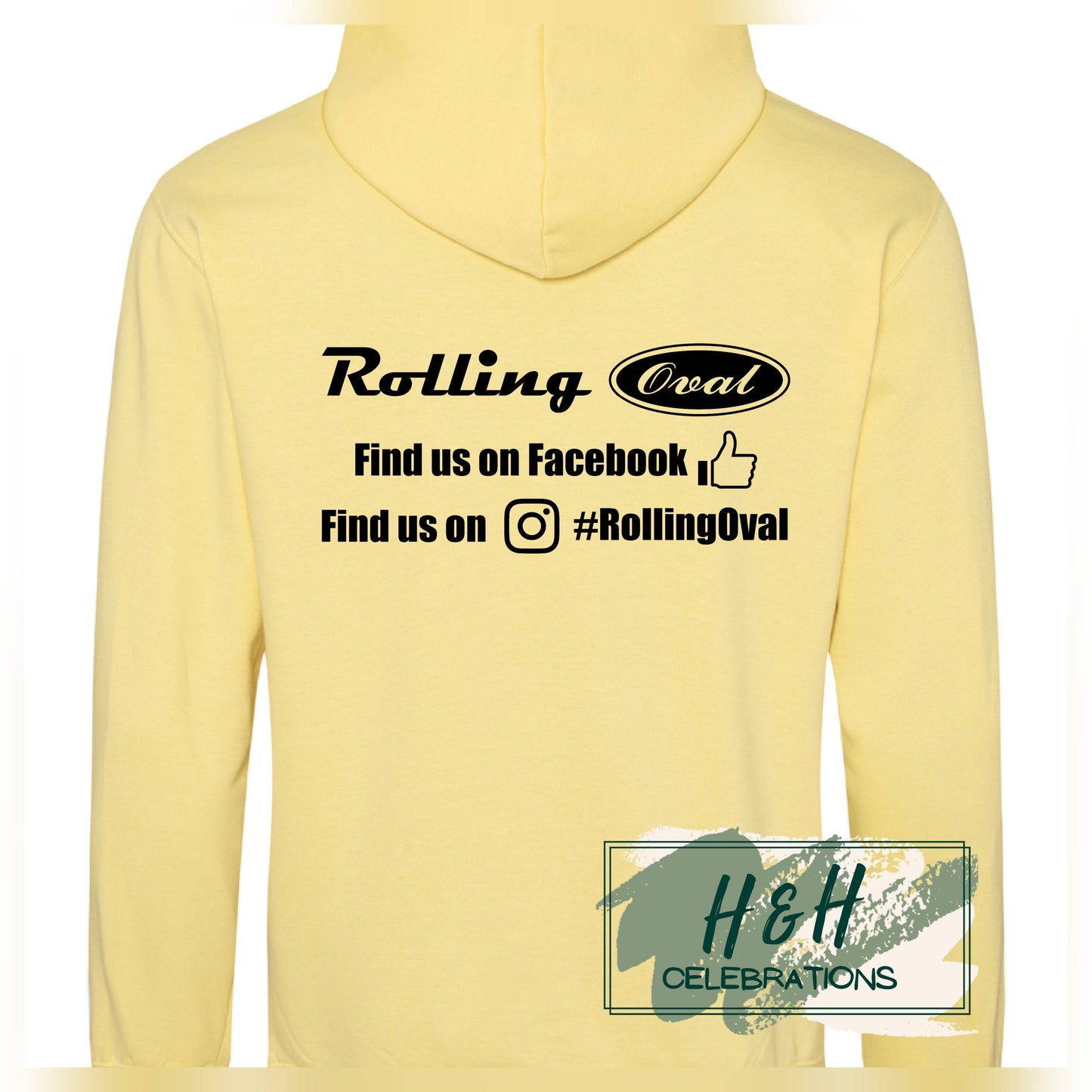 Rolling Oval Hoodie For Adults - Sherbet Lemon