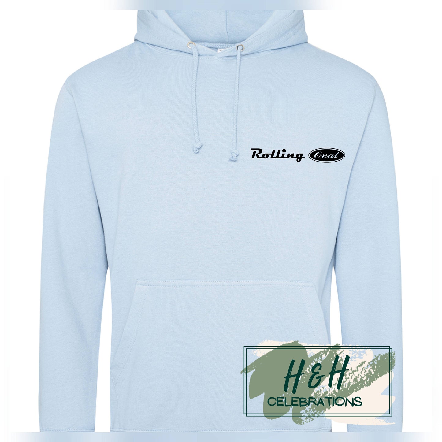 Rolling Oval Hoodie For Adults - Sky Blue