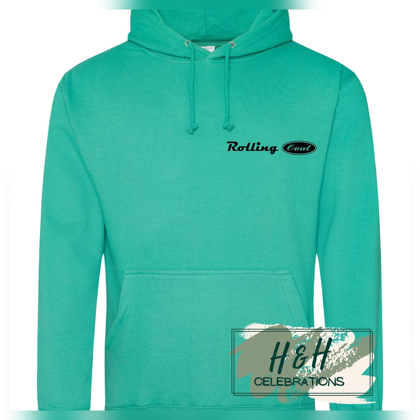 Rolling Oval Hoodie For Adults - Spring Green