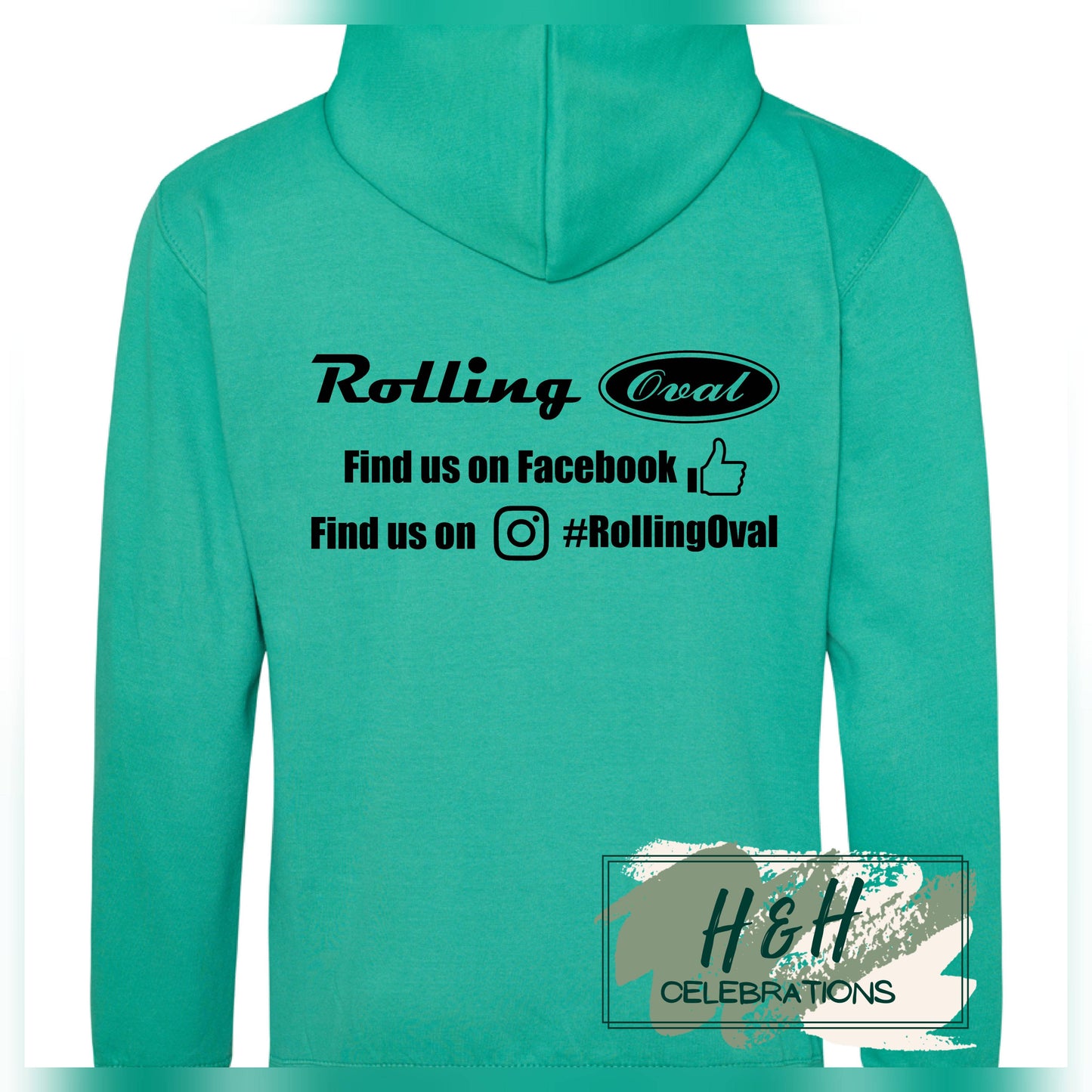Rolling Oval Hoodie For Adults - Spring Green