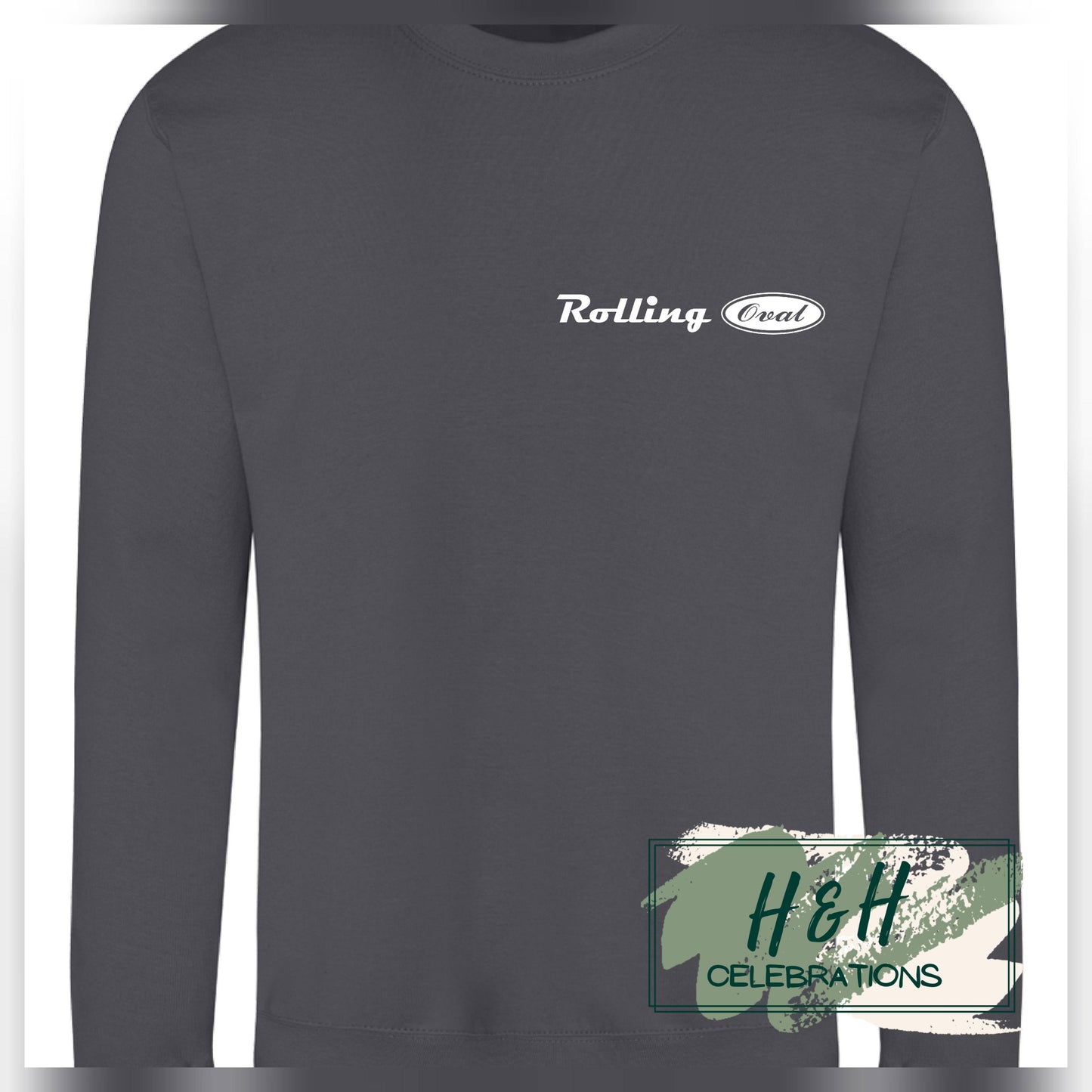 Rolling Oval Sweatshirt For Adults - Steel Grey